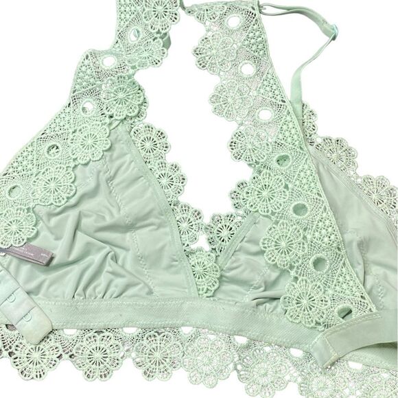 Aerie Wm’s Sz Sm Mint Split Razor Back Adjustable Lace Non Padded Bralette - Picture 2 of 3